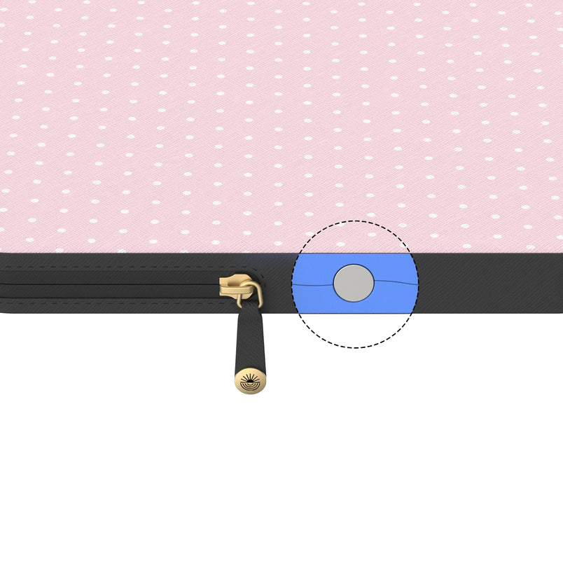 On the Dot | Pink & White Polka Dot Laptop Case