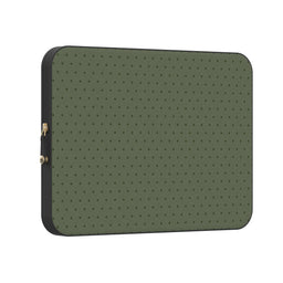 On the Dot | Olive Green Polka Dot Laptop Case
