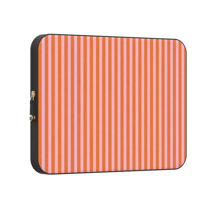 Perfect Stripes | Orange & Pink Stripes Laptop Case