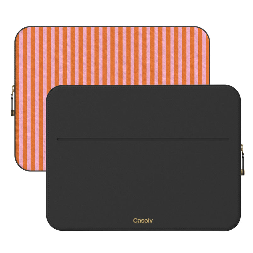 Perfect Stripes | Orange & Pink Stripes Laptop Case
