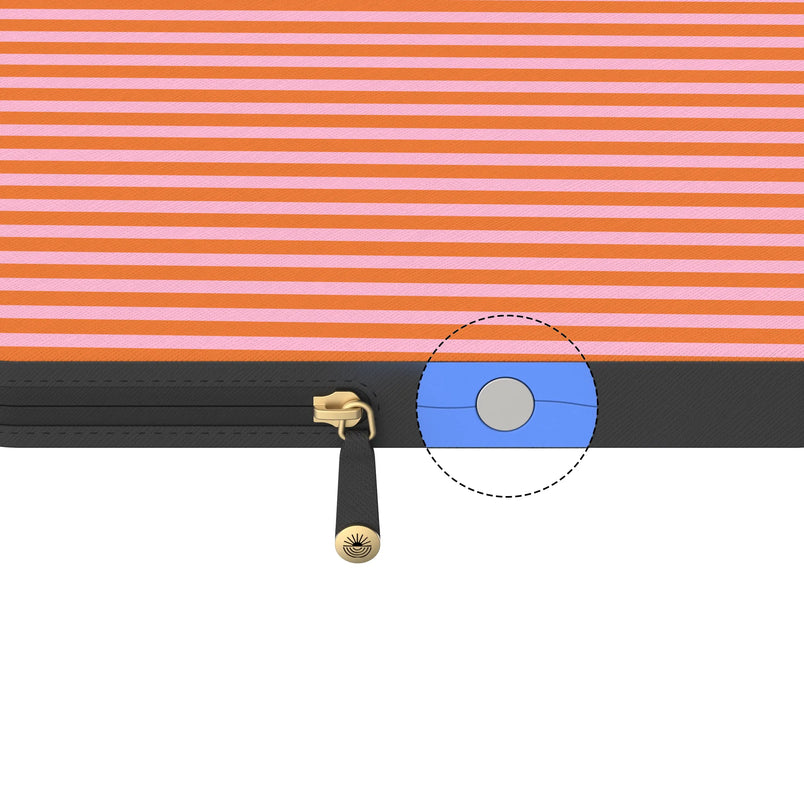 Perfect Stripes | Orange & Pink Stripes Laptop Case