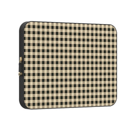 Cedar Lane | Black & Cream Gingham Laptop Case