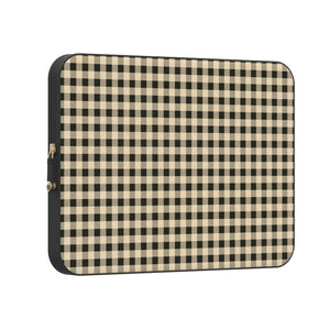 Cedar Lane | Black & Cream Gingham Laptop Case