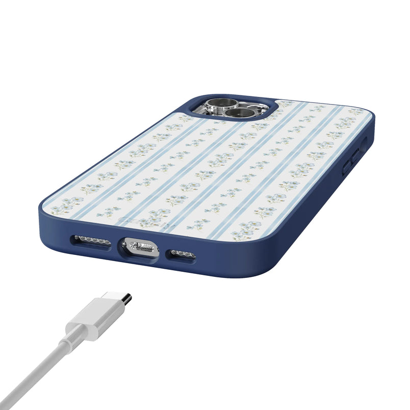 Cottage Stripe | Blue Floral Case