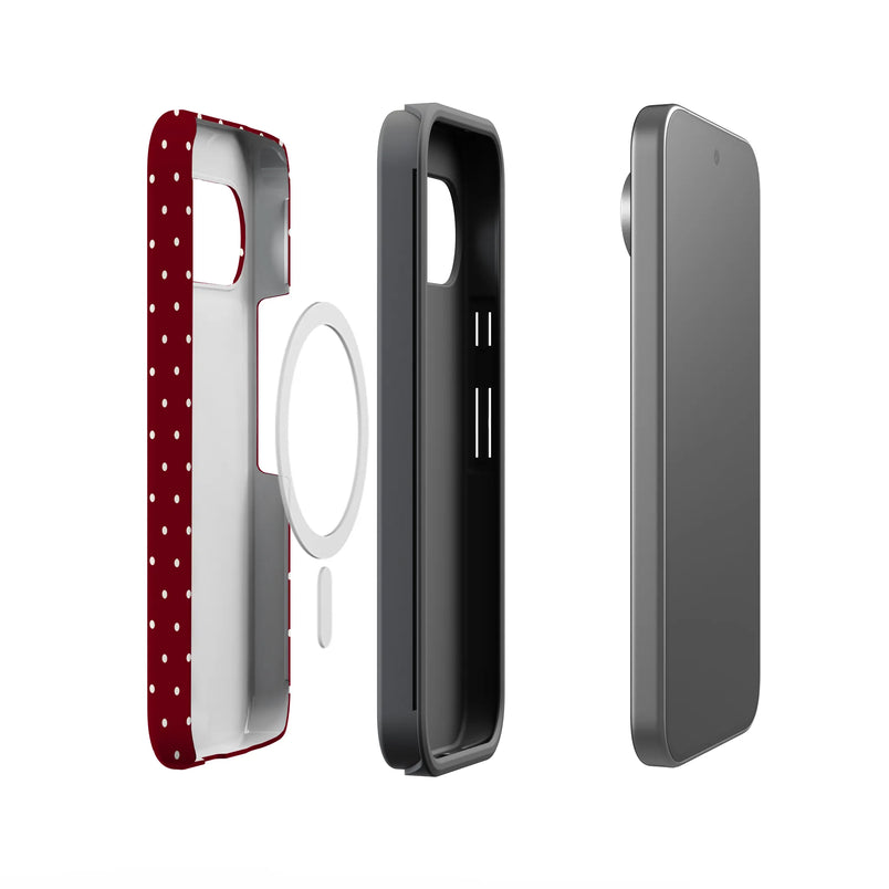 On the Dot | Maroon Polka Dot Case