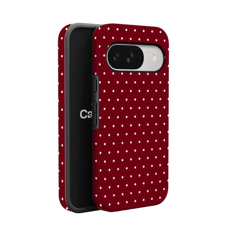 On the Dot | Maroon Polka Dot Case
