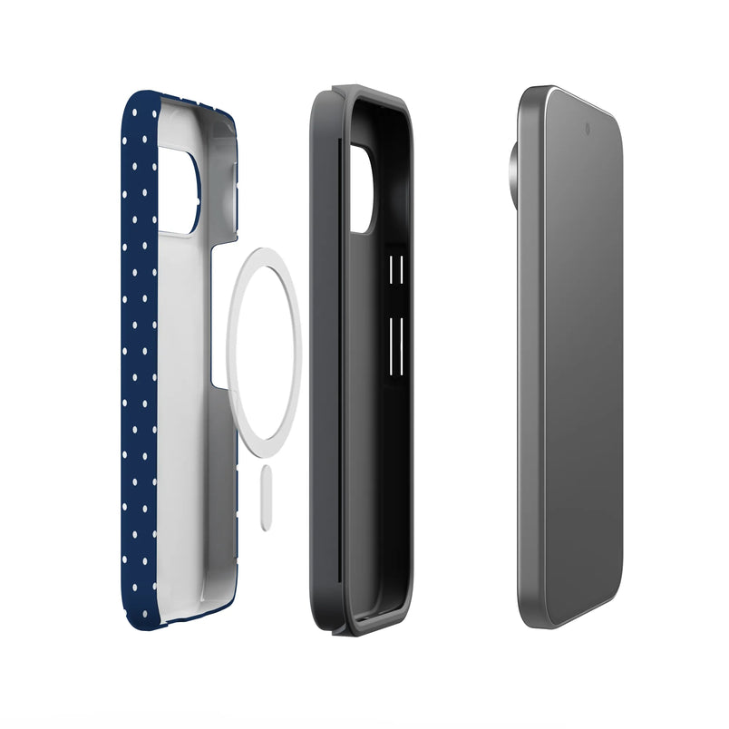 On the Dot | Navy Polka Dot Case