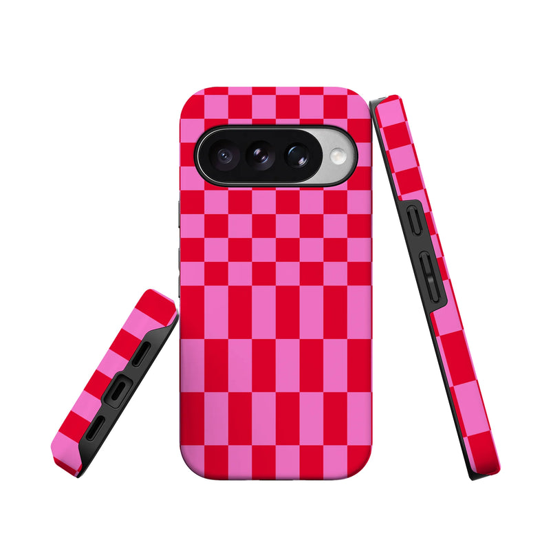 Vibe Check | Pink Checkerboard Case