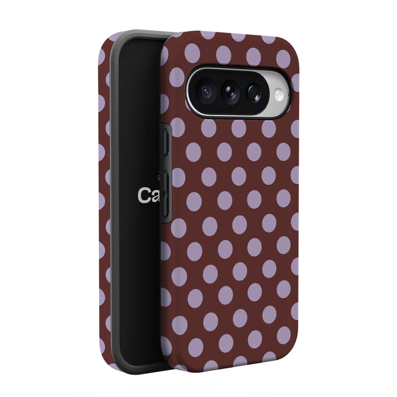 Spotted in SoHo | Burgundy Polka Dot Case