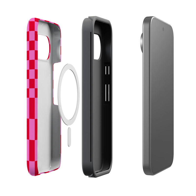Vibe Check | Pink Checkerboard Case