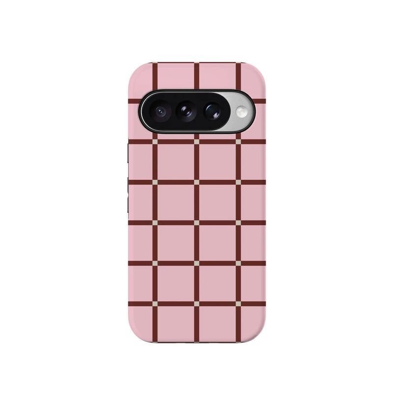 Uptown Gridlock | Pink Checkerboard Case