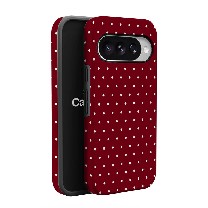 On the Dot | Maroon Polka Dot Case