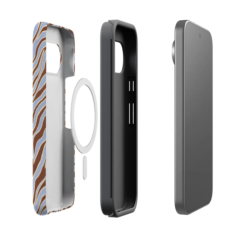 Untamed | Brown & Blue Zebra Case