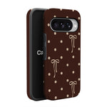 Teddy Bows | Brown Polka Dot Case