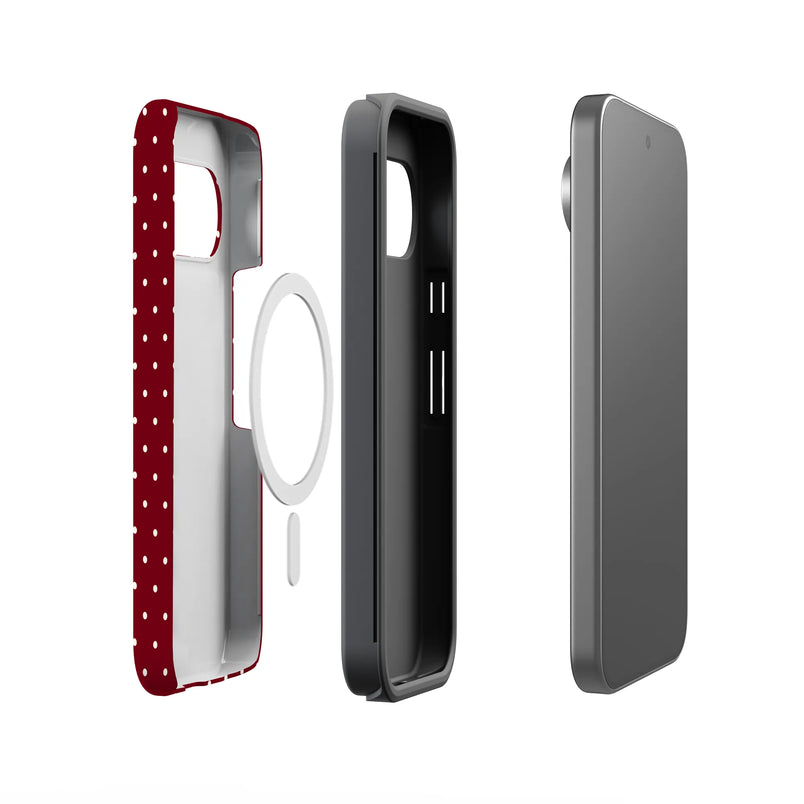 On the Dot | Maroon Polka Dot Case