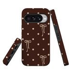 Teddy Bows | Brown Polka Dot Case