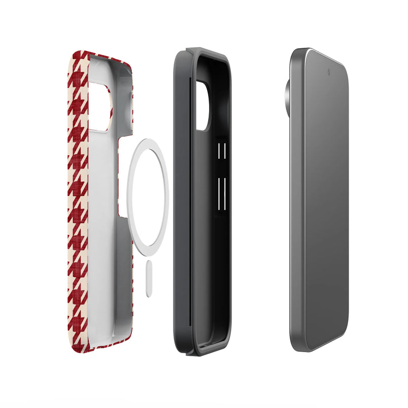 Scarlet Stitch | Red Houndstooth Case
