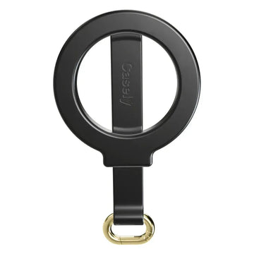MagRing+ | Black Magnetic Adjustable Phone Ring with Keychain MagRing+ get.casely 