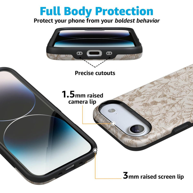 Beige Garden | Neutral Floral Case