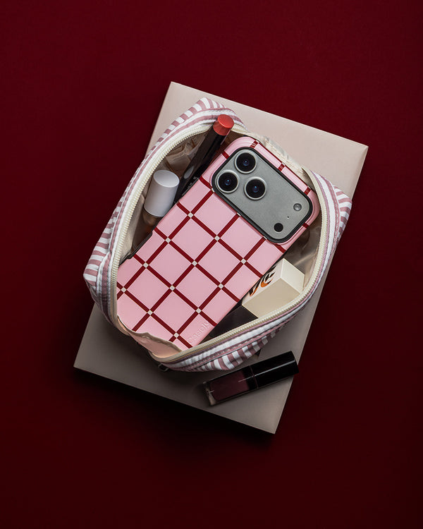 Uptown Gridlock | Pink Checkerboard Case