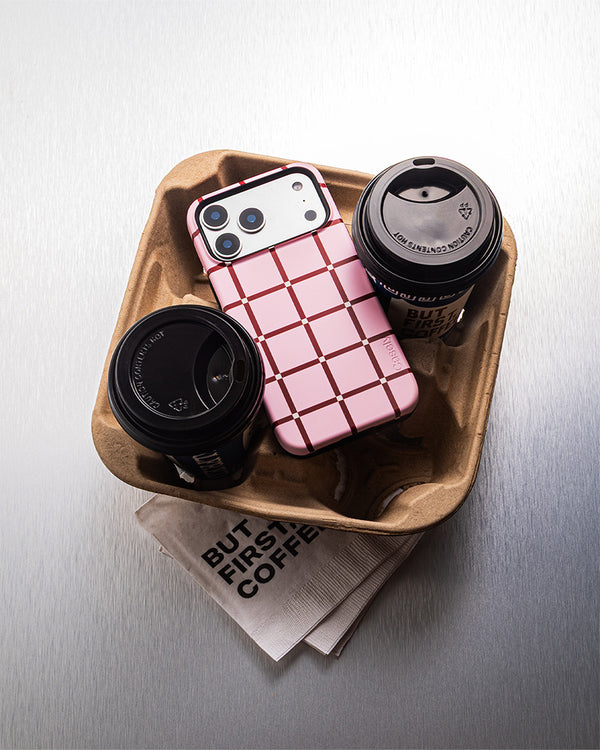 Uptown Gridlock | Pink Checkerboard Case
