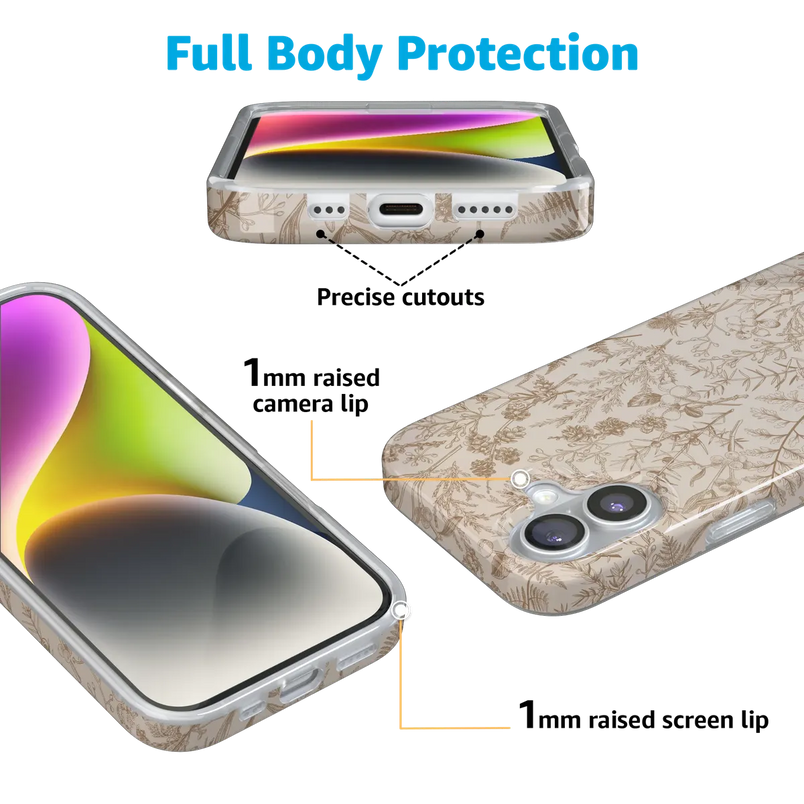 Beige Garden | Neutral Floral Case