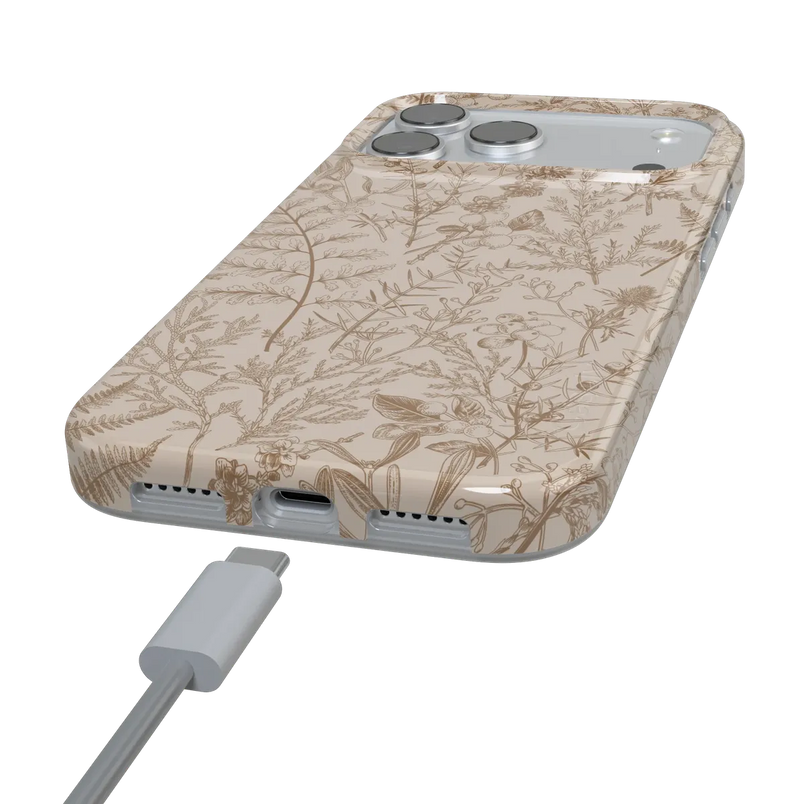 Beige Garden | Neutral Floral Case