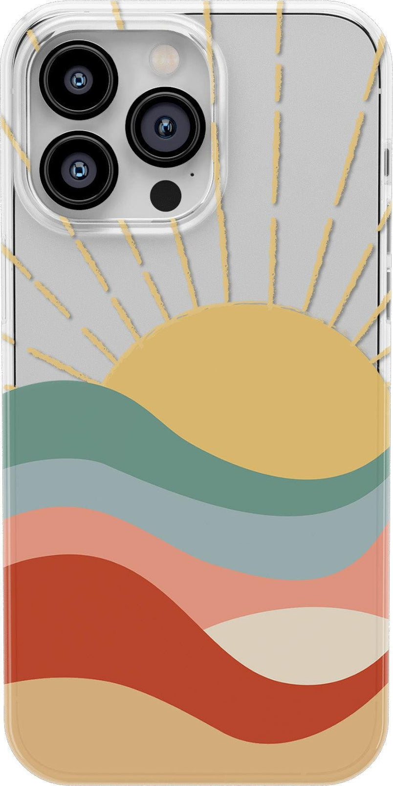 Here Comes the Sun | Colorblock Sunset Case iPhone Case get.casely Classic + MagSafe® iPhone 15 Pro Max 