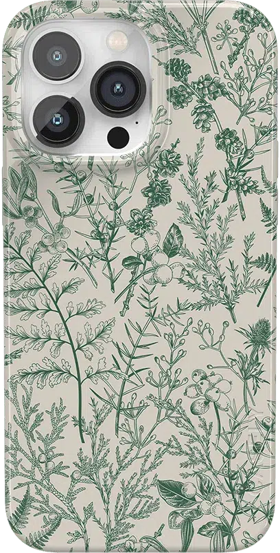 Sage Garden | Green Floral Case iPhone Case get.casely Classic + MagSafe® iPhone 14 Pro Max 