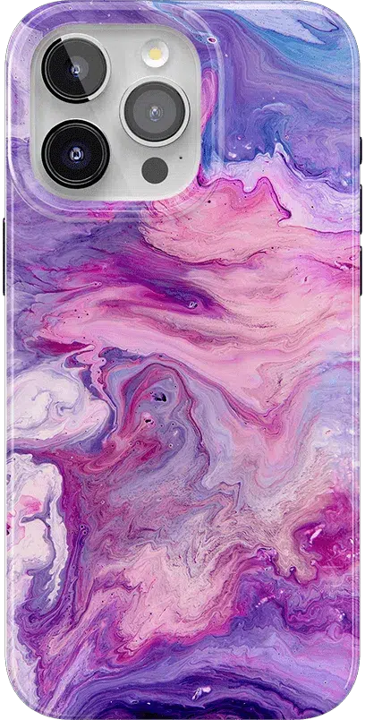 Tie Dying Over You | Purple Marble iPhone Case iPhone Case get.casely Classic + MagSafe® iPhone 15 Pro Max 