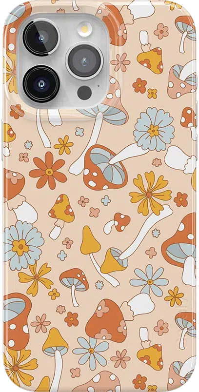 Mushroom Magic | Retro Floral Case iPhone Case get.casely Classic + MagSafe® iPhone 15 Pro 