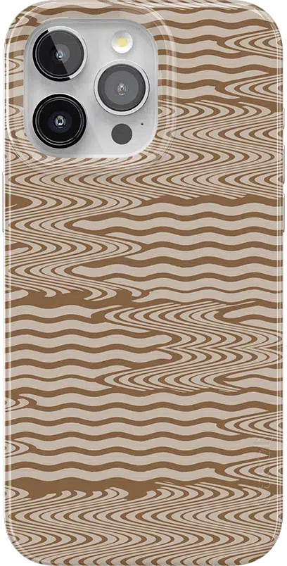 Mocha Ripple | Brown Waves Case iPhone Case get.casely Bold + MagSafe® iPhone 14 Pro Max 