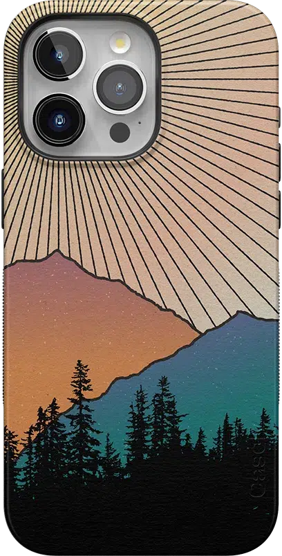 Golden Hour | Mountain Sunset Case iPhone Case get.casely Classic + MagSafe® iPhone 15 Pro Max 