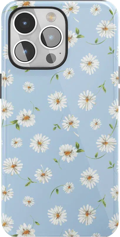 Daisy Daydream | Baby Blue Floral Case iPhone Case get.casely Essential + MagSafe® iPhone 15 Pro Max 