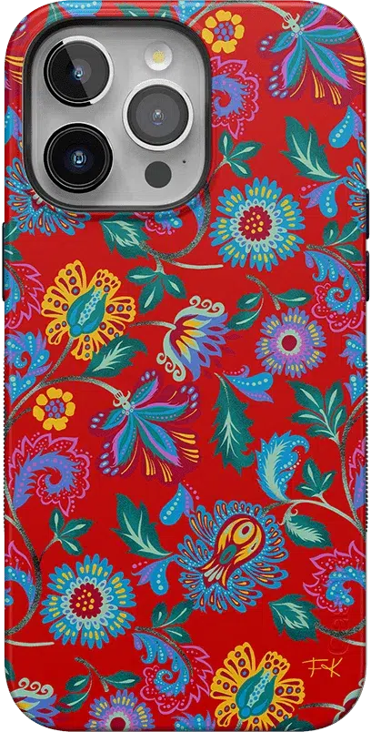 Painted Flowers | Frida Kahlo Floral Case iPhone Case get.casely Classic + MagSafe® iPhone 13 Pro Max