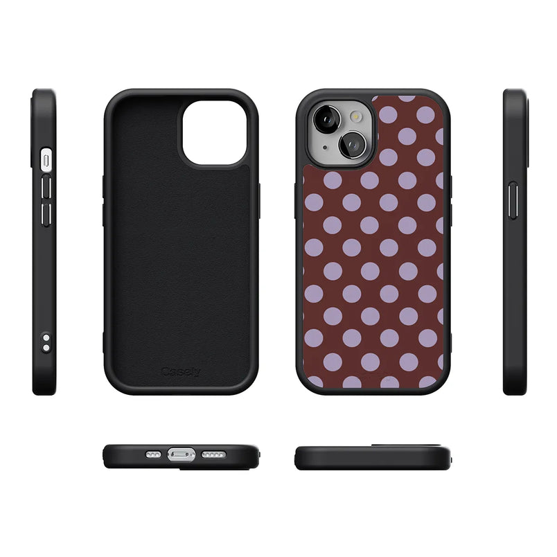 Spotted in SoHo | Burgundy Polka Dot Case