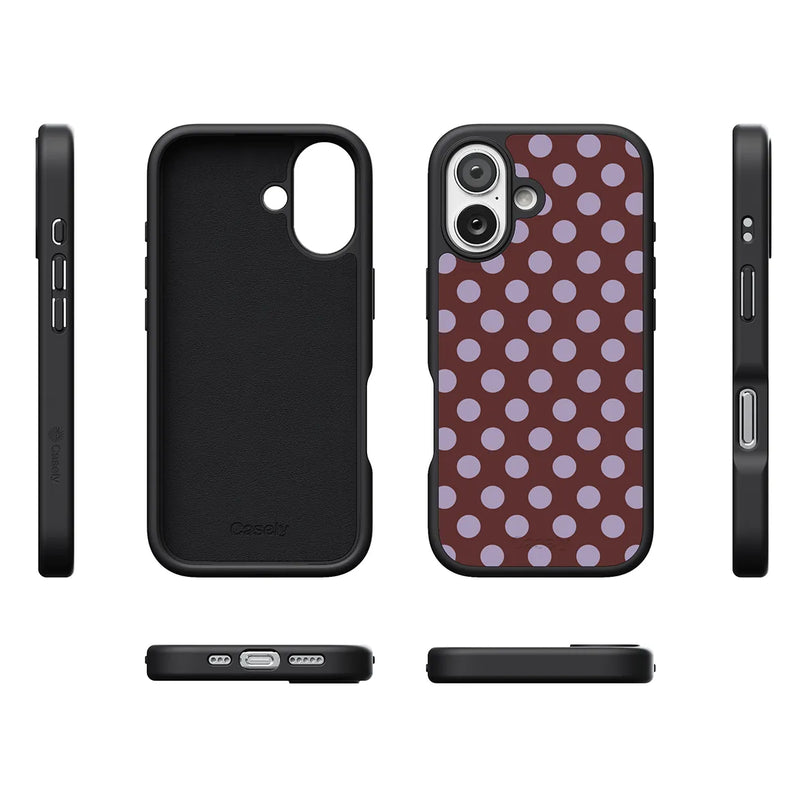 Spotted in SoHo | Burgundy Polka Dot Case