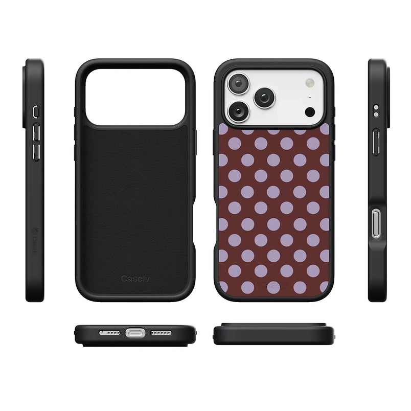 Spotted in SoHo | Burgundy Polka Dot Case