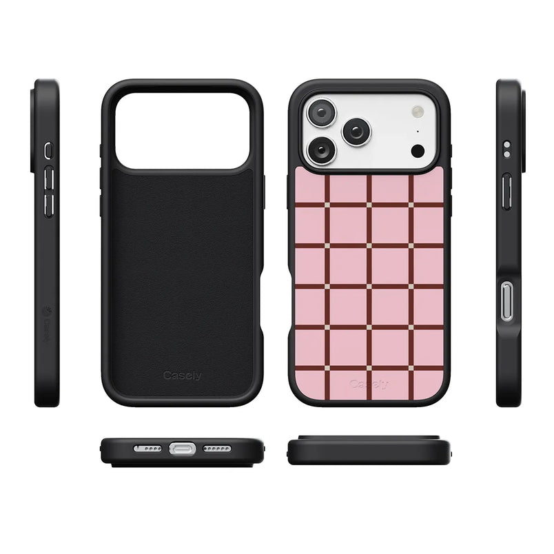 Uptown Gridlock | Pink Checkerboard Case