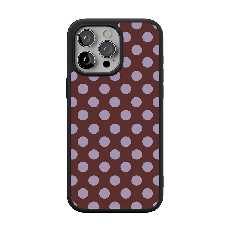 Spotted in SoHo | Burgundy Polka Dot Case