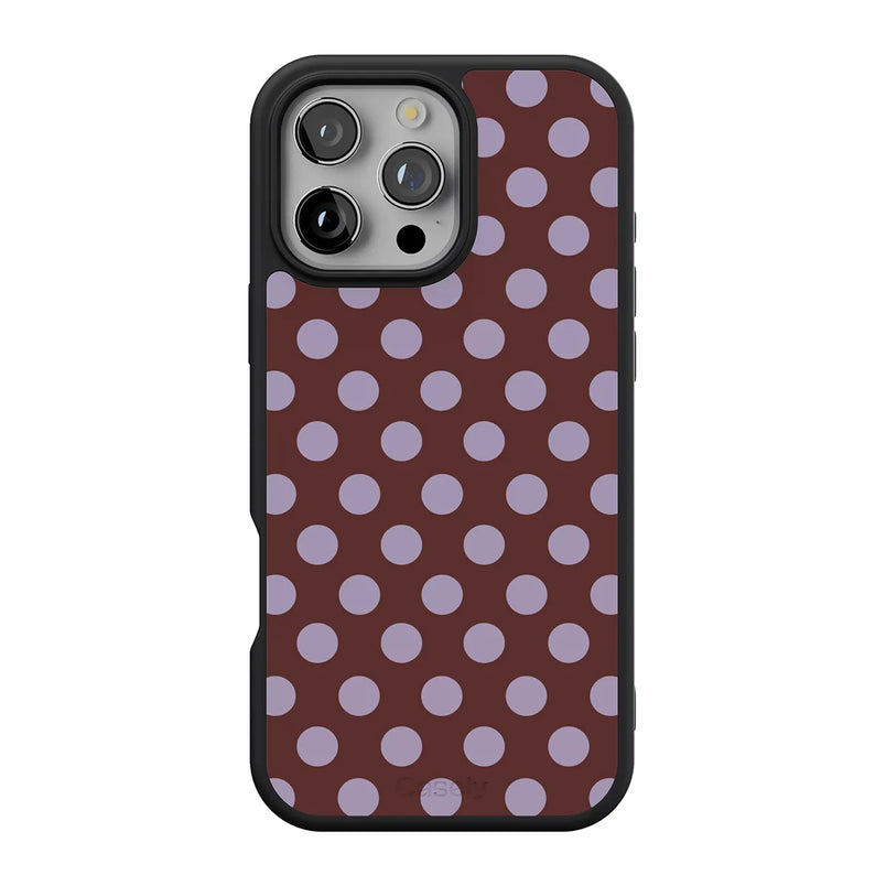 Spotted in SoHo | Burgundy Polka Dot Case