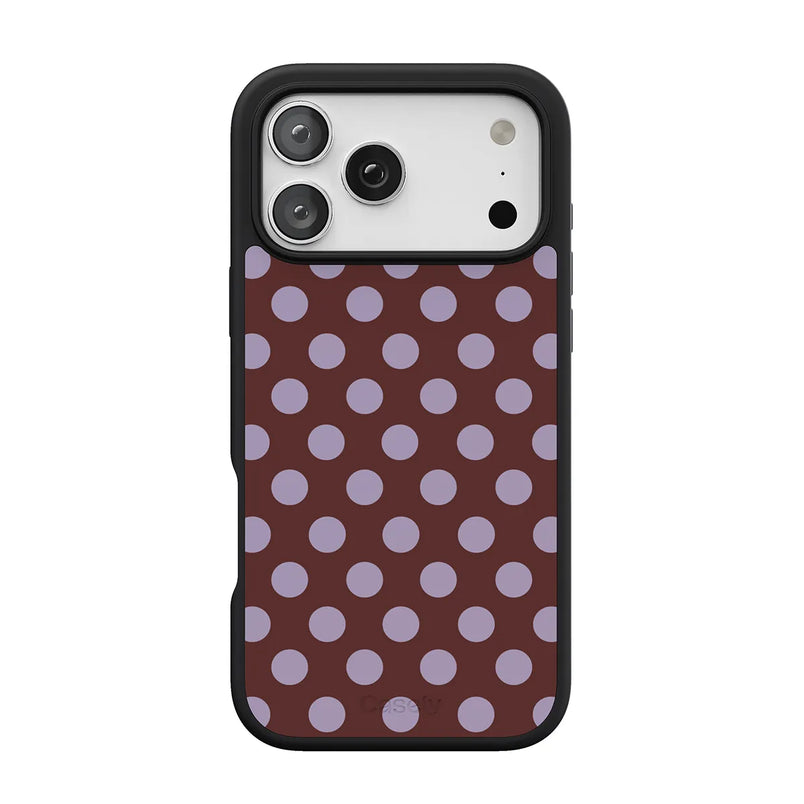 Spotted in SoHo | Burgundy Polka Dot Case