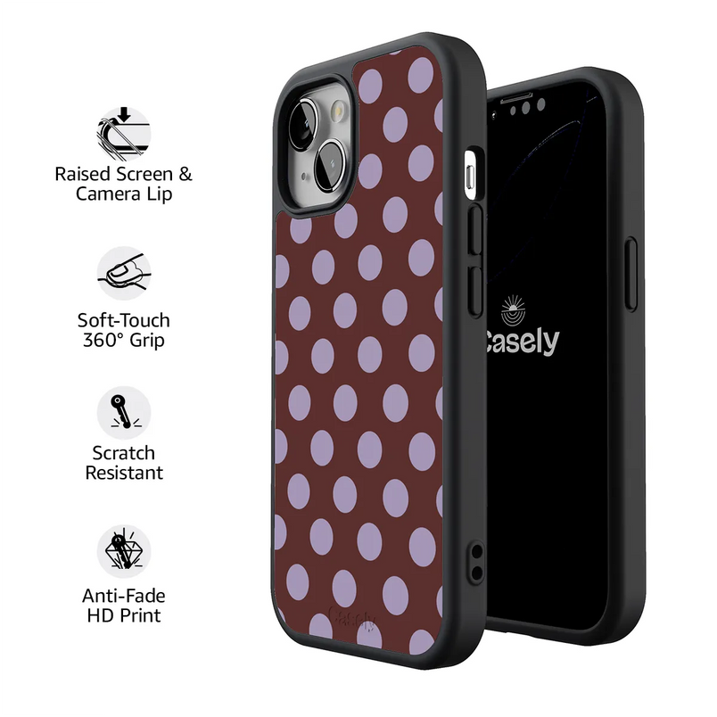 Spotted in SoHo | Burgundy Polka Dot Case