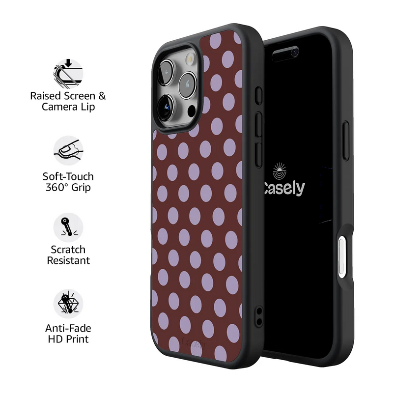 Spotted in SoHo | Burgundy Polka Dot Case