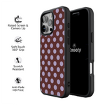 Spotted in SoHo | Burgundy Polka Dot Case