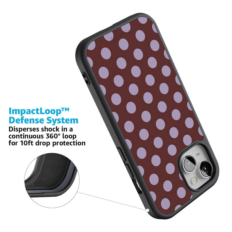 Spotted in SoHo | Burgundy Polka Dot Case