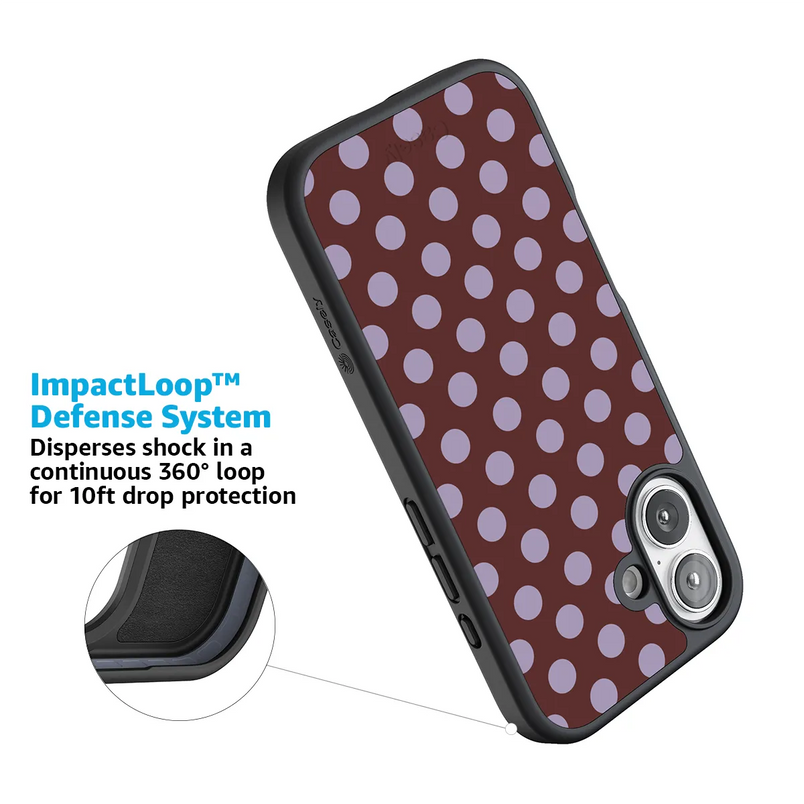 Spotted in SoHo | Burgundy Polka Dot Case