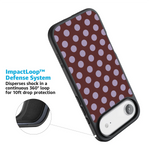 Spotted in SoHo | Burgundy Polka Dot Case