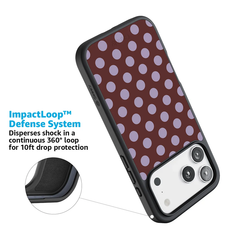 Spotted in SoHo | Burgundy Polka Dot Case