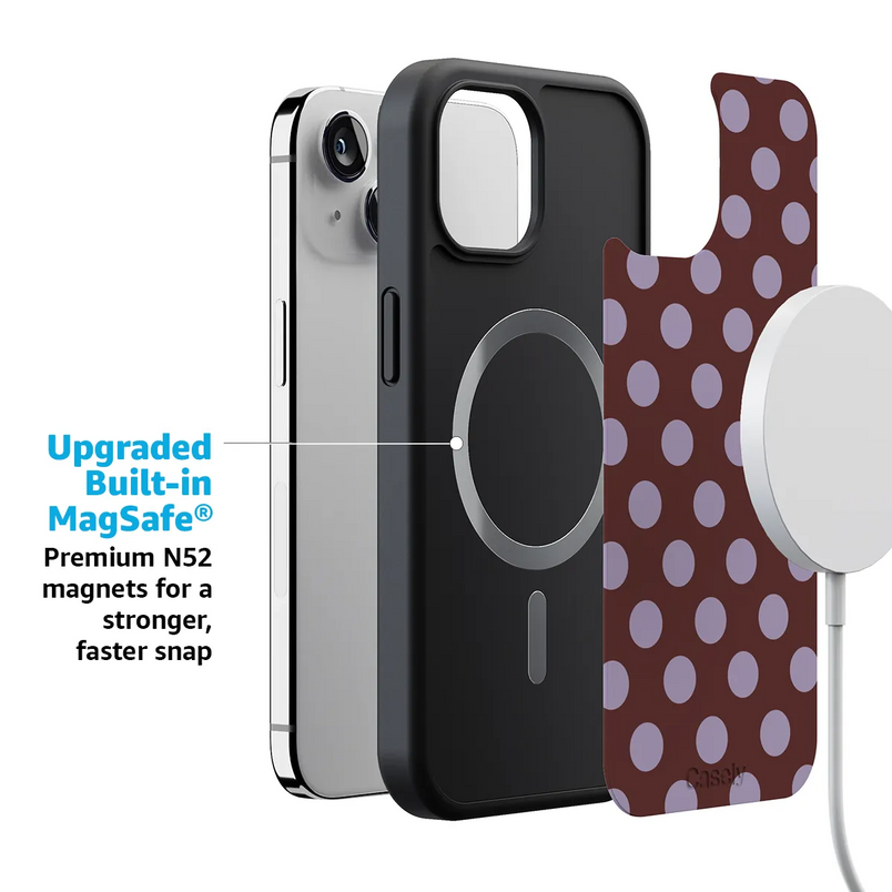 Spotted in SoHo | Burgundy Polka Dot Case